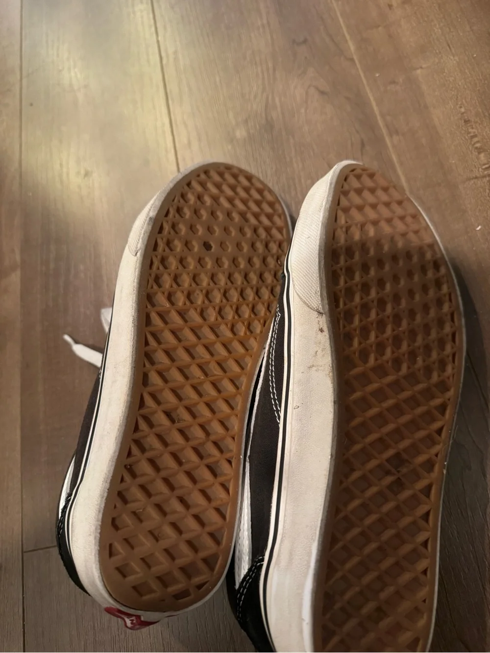 Vans old school shoes Black and White Low-Top Skate Sneakers